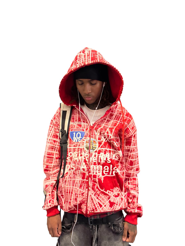 LA Cartography zip up